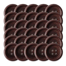 襯衫 女用襯衫 樺木鈕扣 普通邊框 18mm, 栗色, 30個