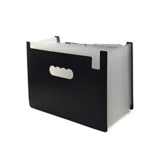 Zenowin 大容量 A4 文件風琴夾 25格, 黑色, 1個