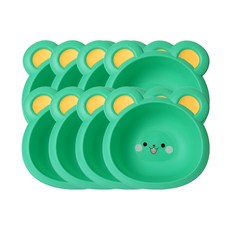 블럭마트 캐릭터 세수대야, 그린, 8개