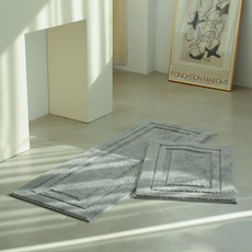 sina&somo 超細纖維腳踏墊 2入, 灰色的