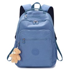 ADDEDIT 女用輕量Rosely後背包 + 玩偶組合, 天藍色(後背包), 隨機出貨(玩偶)