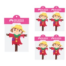 Uniart 不織布稻草人 5入, 混色