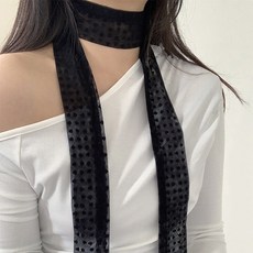 Dotif 女性纖細迷你圓點透視圍巾