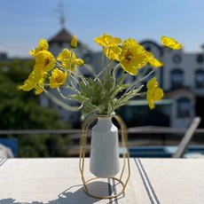 MORIANN 人造罌粟花 5色, 黃色