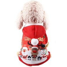 寵物聖誕套裝 帽T, 1套, 雪人聖誕帽T 多色
