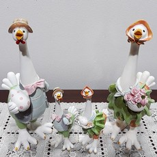 Shopping Art 鴨子家族裝飾品4件組, 混和色