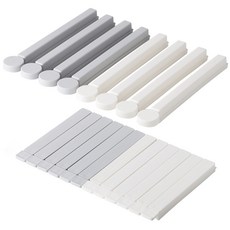 이와이엔스토리 깔끔 보관 봉지 클립 대 2종 x 4p + 중 2종 x 6p 세트, 화이트, 그레이, 1세트