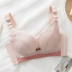 肩開式蕾絲蝴蝶結哺乳內衣