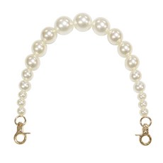 고급형 진주 핸드 스트랩 35cm, 골드(고리) + 아이보리(진주), 1개