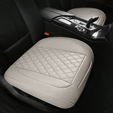 River Fox 賓士C系列專用 菱格打孔皮革車用坐墊, 灰色, 1個