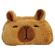 Artjoy 表情富翁水豚鉛筆盒 多功能收納包 發呆款, 挫傷, 1個