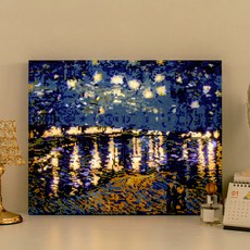 ARTJOY DIY LED 畫布款鑽石畫 40 x 50 cm, 1個, 亞爾的星夜