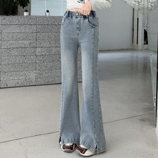 에이비프 아동용 입체 밑단 트임 부츠컷 청바지