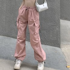 Paradiso 女款舒適工裝抽繩可調束口寬鬆長褲