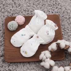 Organic Boom 新生兒用杯子兔防抓手套+腳套組 四季款