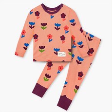 unifriend 童款花卉農場印花9分袖上衣長褲組