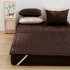 柔軟蓬鬆水洗固定帶式保潔墊, 棕色