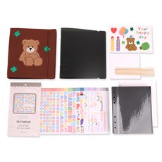 워너디스 테일러버드 마이베베 6공 초음파 성장앨범 스티커팩 세트, 04 곰 디어, 85매