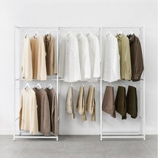 Casamaru 多功能雙層衣架 2入組, 白色