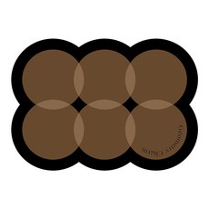 咖啡機/餐具餐桌吸水墊, 40 x 30cm, 黑咖色, 1個