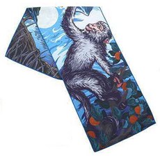 소니오 조디악 오리엔탈 스포츠 타월 30 x 100 cm, 09 원숭이, 1개