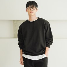 PALAN 寬鬆素色毛圈內刷毛保暖大學T