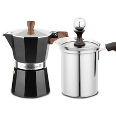 Comac 摩卡壺 E4 + 牛奶起泡器 S7 套組, 1套, 混色