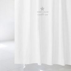 北歐風浴簾 sc395 L號 1800*1880mm+塑膠掛鉤 12入+白色掛桿組合, 1套