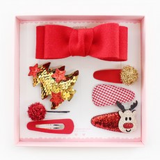 chenny bongbong 女童紅金髮夾組