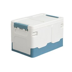 Color Fit方形多功能汽車後車廂收納箱 RK_641, 一個藍色, 1個