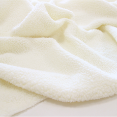 릴리패브릭 스무디 단면 양털 원단, 크림아이보리, 1개
