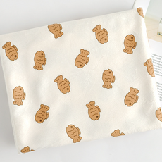 Joy&Home 超細纖維 DTP 柔軟棉被毯子布料 2mm, 鯛魚燒, 1個