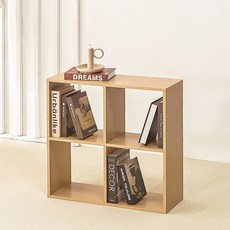 YANGJI BOOKCASE MOMO 4格層架書櫃, 原色, 1個, 2層