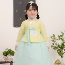 YegaHanbok 女童款銀色星星翅膀韓服套裝 7048