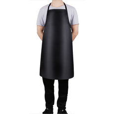 썸즈마인 PU 가죽 업소용 방수 앞치마 78 x 68 cm, 블랙, 1개