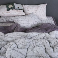 時尚現代超細纖維棉毯, 灰色