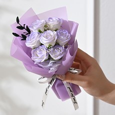 윰스 졸업식 수료식 축하 미니 꽃다발, 퍼플, 1개