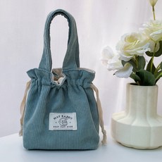 Allode 束口燈芯絨包, 5 藍色