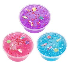 바다슬라임 120ml 3종 세트, 바다블루, 바다퍼플, 바다레드, 160g, 1개