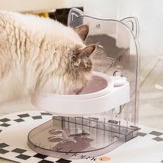 DING DONG PET 寵物Miyu Base可調式高度飲水餵食碗, 灰色, 1個