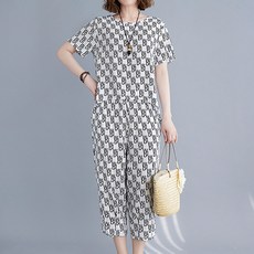 레몬소울 레이먼 마실갈래 반팔 밴딩바지 세트