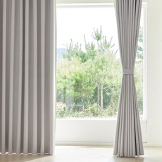 Misohome 無塵立體防寒遮光窗簾組, 石灰色