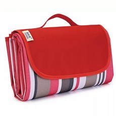 야외 피크닉 갖고다니기 편한 방수 매트, 레드스트립