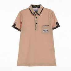 校服Mall藍色格紋線條校服短袖翻領T恤