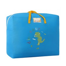 可愛印花手提棉被收納袋, 綠色 恐龍, 1個