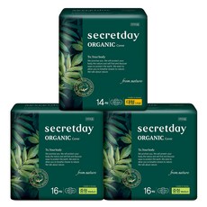 secretday 日用型衛生棉 中型 24.5cm 16片入 2包+大型 29cm 14片入, 1組