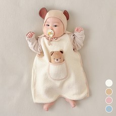 韓國 ikii 嬰幼兒有機棉單側開扣睡眠背心 基本款