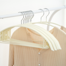 JMIL 防滑防肩角衣架, 奶油白, 30個