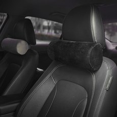 brov 柔軟車用記憶棉頸枕, 黑色, 2個