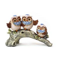 樹上三隻藍色西裝貓頭鷹 KCRZ115, 混色